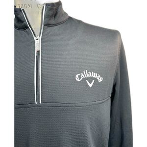 Callaway Weather Series 1/4 Zip Golf Mens Fleece Waffle Knit Pullover SZ S
